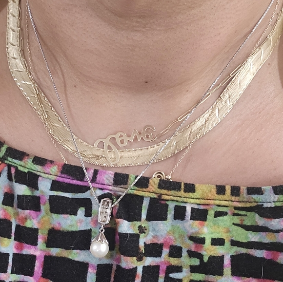 Vintage Alfredo Villasana Steriling silver w diamonds & genuine Akoya Pearl ♥️ - Picture 7 of 7